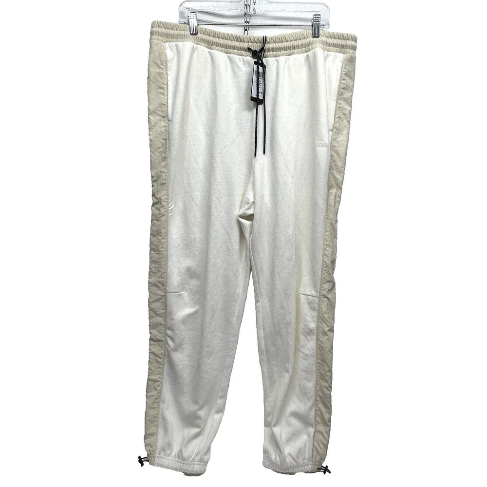 LCKR Men's 2XL/2T Fleece Cream White Drawstring Jogger Pants (E3)